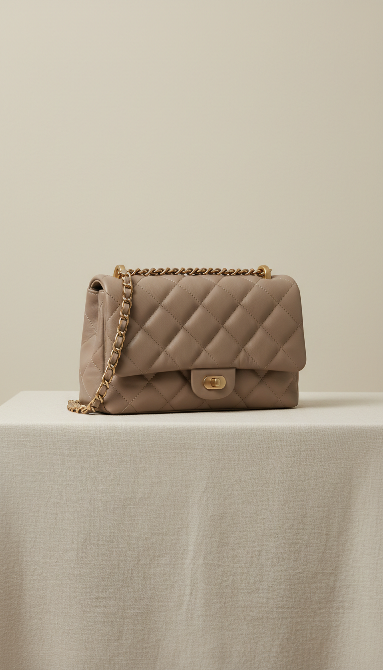Chanel quilted caviar leather handbag