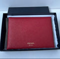 PRADA  RED CLUTCH W/ 2 INSERTS