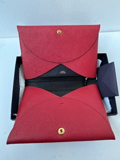 PRADA  RED CLUTCH W/ 2 INSERTS